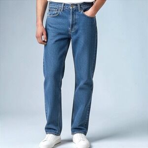Carhartt B480 DVB Traditional Fit Jeans Mens 32x34 Blue Good Distressed Workwear